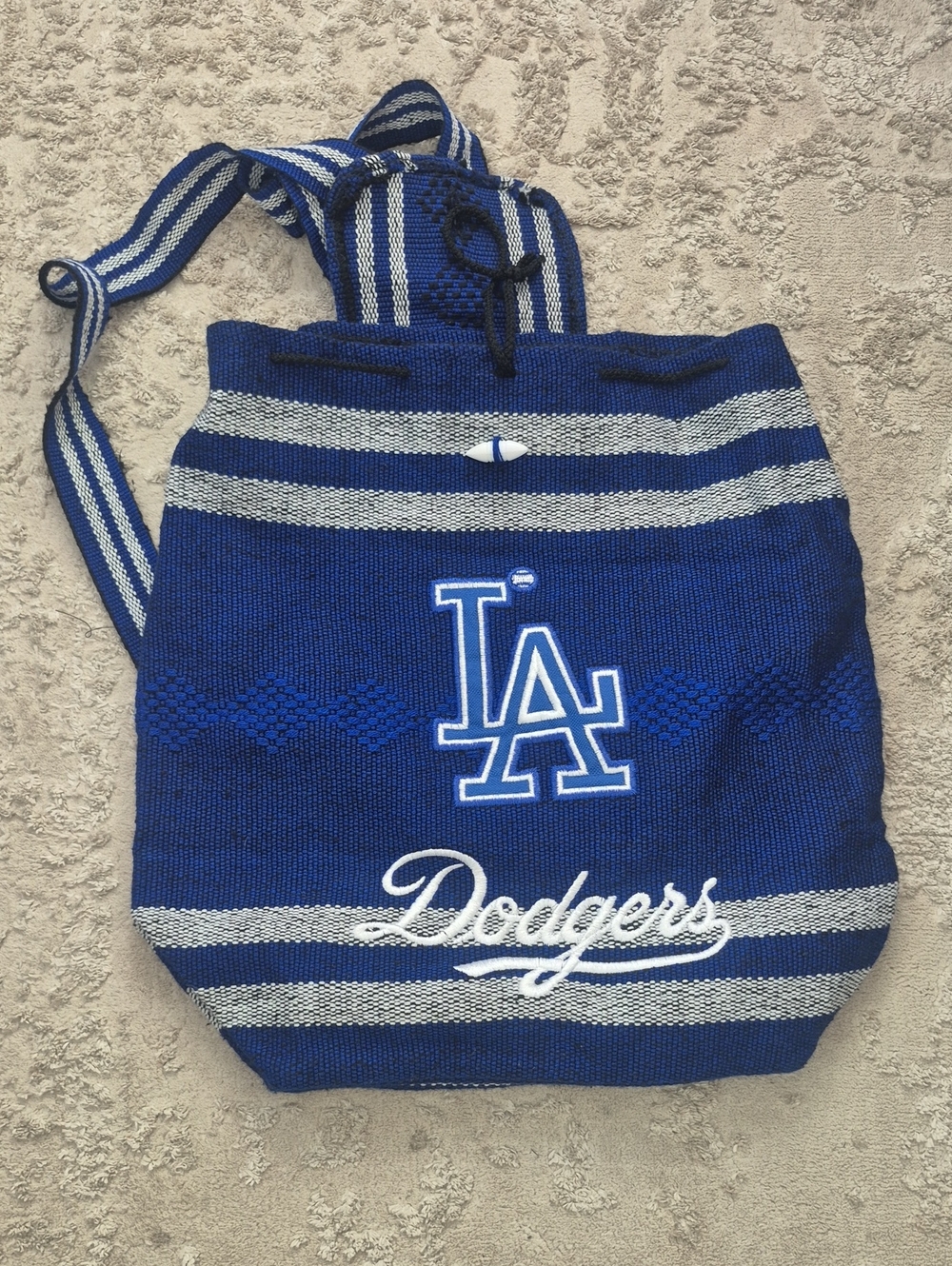 Los Angeles Dodgers Blue Striped Knit Backpack